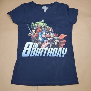 MARVEL Avangers 8th Birthday T Shirt Large